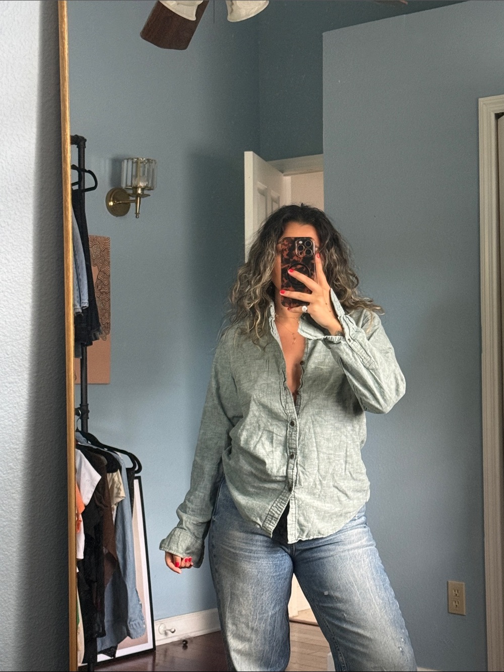 J Crew Green Button Down